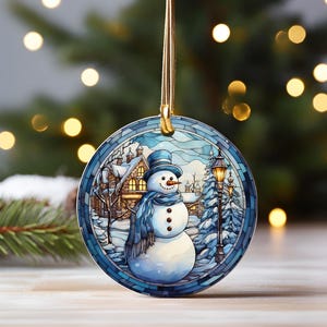 Christmas 2024 Ornament, Christmas Decoration, Holiday Gift Idea, Heirloom Keepsake, Round Ceramic, Gift Exchange, Gift Idea, Xmas Tree