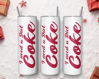 Diet Coke Tumbler: Custom Engraved Bestie Gift