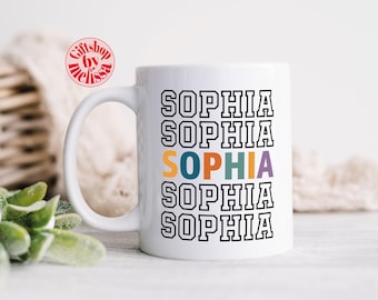 Custom Name Coffee Mug, Personalized Gift For Her