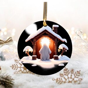 Jesus Christmas Ornament, Happy Friday, Peace, Holiday Gift, Religious Ornament, Meaningful Christmas Gift, Pray in the Temple, Jesus Gift