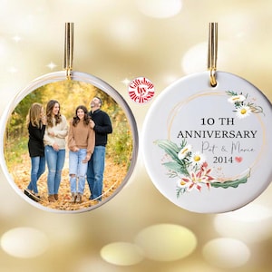 Personalized Anniversary Ornament: Porcelain Keepsake Gift