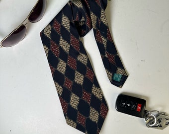 Vintage Bolgheri Krawatte 100% Seide Made in Italy 3.7 "Breit