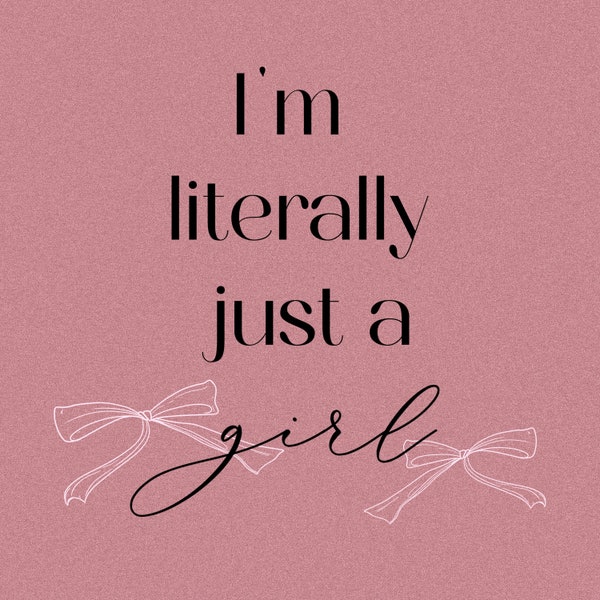 Coquette room decor, 3 pieces set of wall art, bow, Perls, I'm literally just a girl quote, girly quotes, feminine aesthetic, pink art