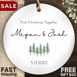 First Christmas Together Custom Family Keepsake Ornament Personalized Couples Marriage Gift Christmas Newlyweds Boyfriend Girl Friend
