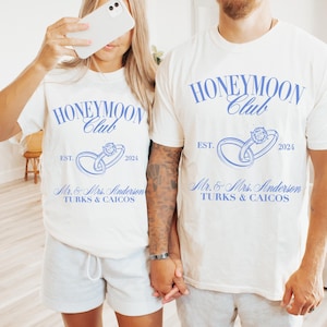 Newlywed Shirts, Honeymoon Club Shirts, Just Married Shirt, Mr and Mrs Shirts, Custom Couple Tees, Honeymoon Matching, Newlyweds Gift