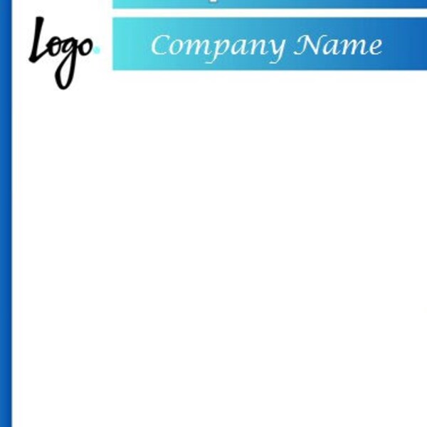 Conventional Blue Business Letterhead Template