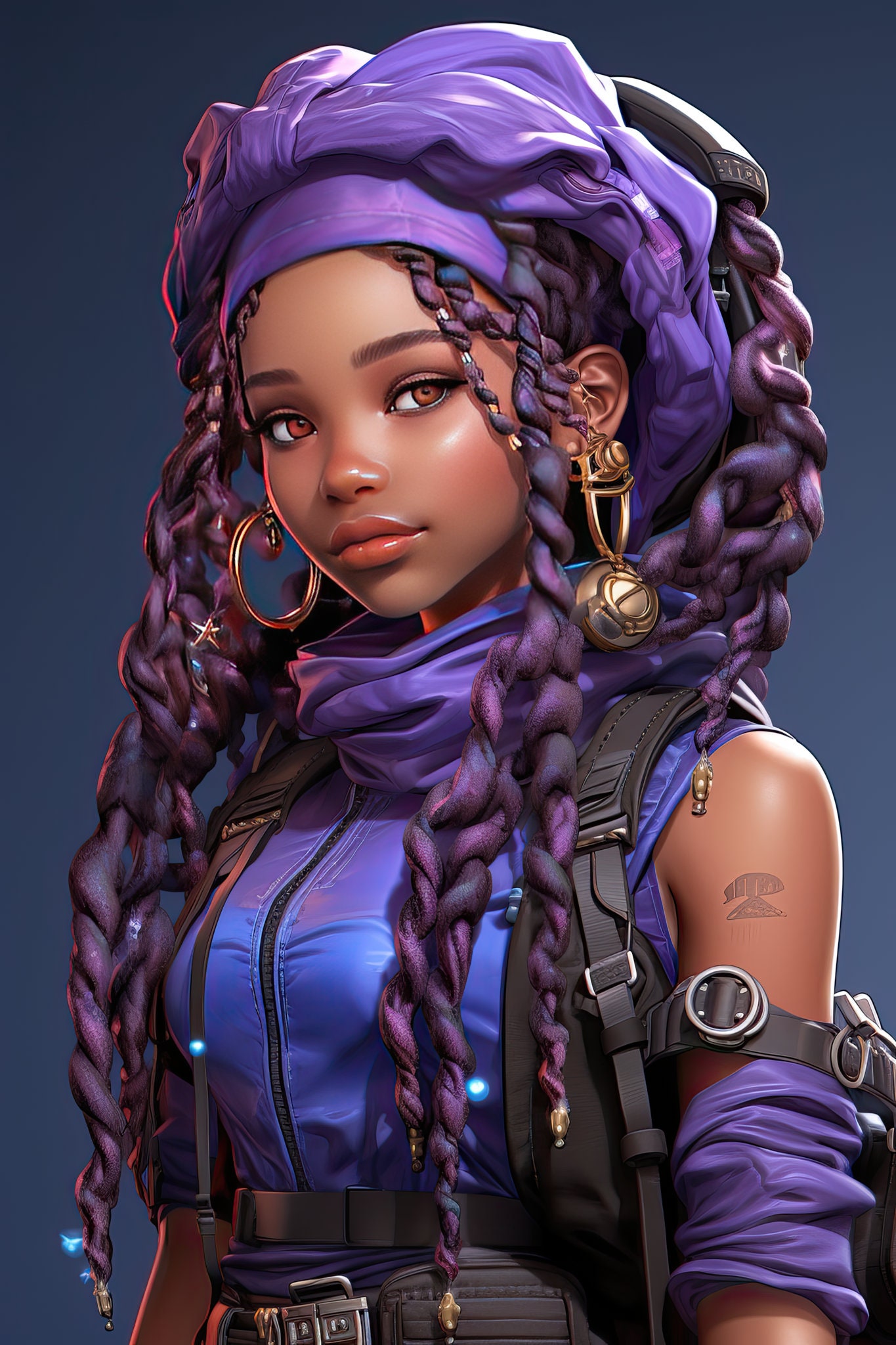 Black Teenage Girls Digital Images Empower Your Creations With Black Girl  Magic. High Resolution Images of Black Art, Black AI Art - Etsy, image size:1365x2048