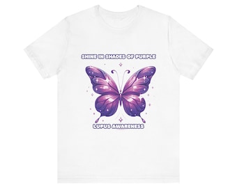 Lupus Awareness Shirt, Unisex Tee, Lupus Support Apparel, Lupus Warrior Gift, Lupus Advocate Tee, Lupus Ribbon Shirt