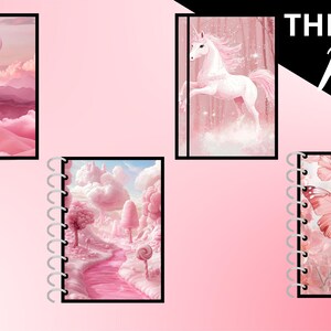 Roze ontwerpen voor tijdschriftomslag met hoge resolutie | Elegante vlinder- en bloemsierkunst | Persoonlijk en commercieel gebruik | Beperkte oplage | Roze digitale kunst