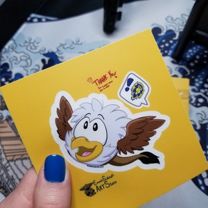 Puffle Gryphon World of Warcraft Alliance Sticker Club Penguin Inspired Dragonflight Art Sticker High Fantasy Vynl Sticker crossover sticker