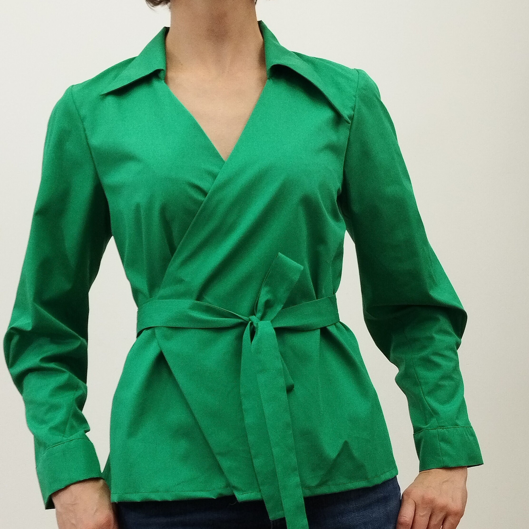 Foliage Charm Wrap Shirt