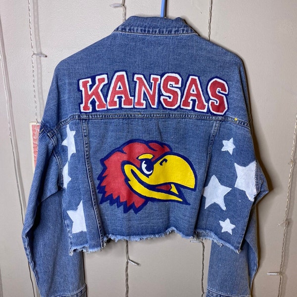 College Jean Jacket Etsy