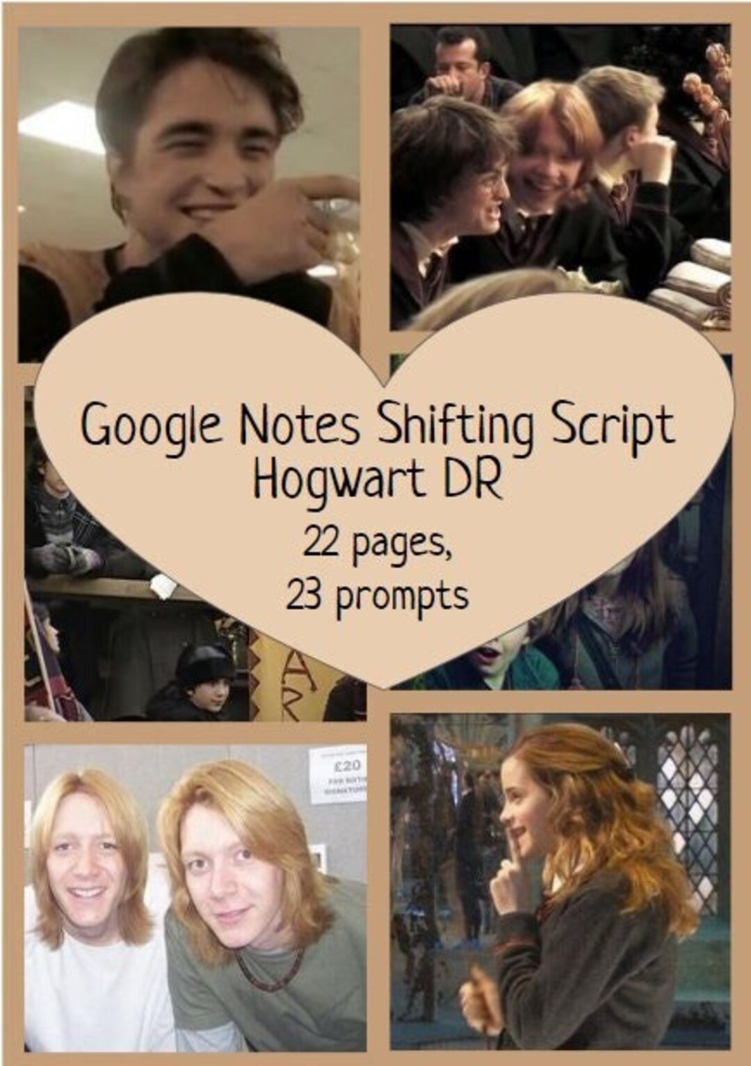 Digital Hogwarts Shifting Script Template - Etsy
