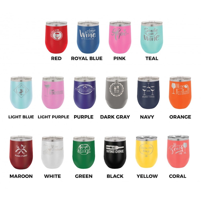 Personalized 12 oz Wine Cooler, Your Logo Included, Powder Coated, Laser Engraved. Great for Gifts, Companies, Winery's etc. image 1