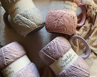 Knitting / Crochet Wool Textured Funny Mugs