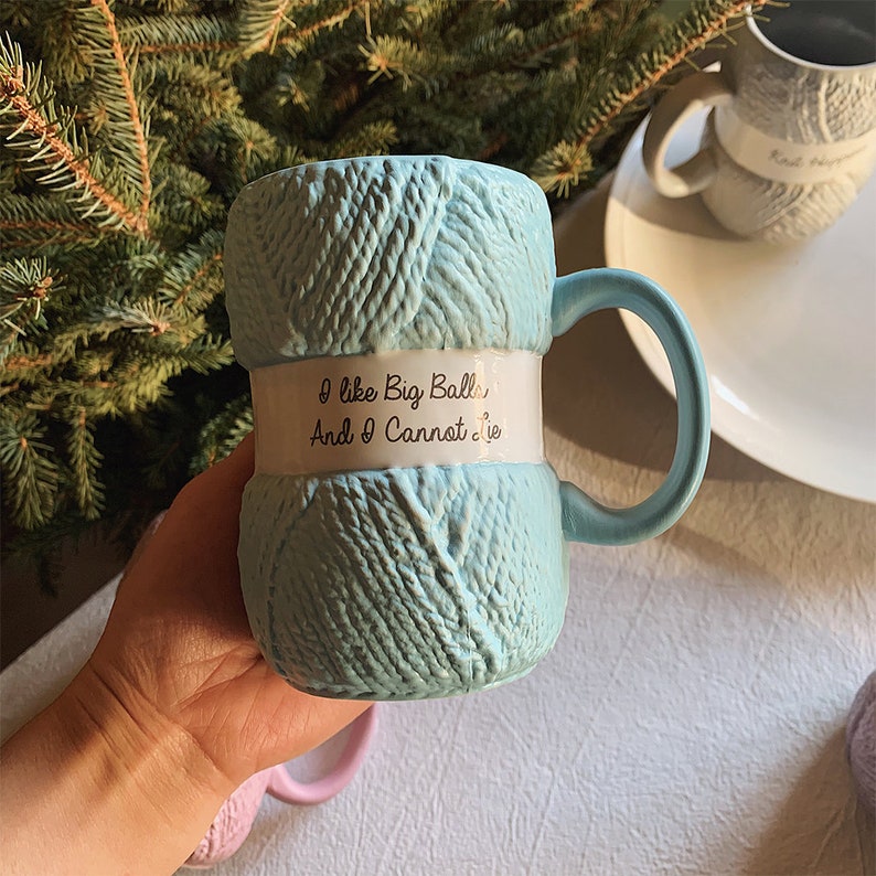 Knitting / Crochet Wool Textured Funny Mugs zdjęcie 3