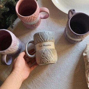 Knitting / Crochet Wool Textured Funny Mugs zdjęcie 5