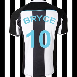 Newcastle Shirt Custom Digital Art, Personalised Football Fan Print, Editable Soccer Fan Gift, High-Res Digital Download for Framing