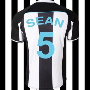 Newcastle Shirt Custom Digital Art, Personalised Football Fan Print, Editable Soccer Fan Gift, High-Res Digital Download for Framing