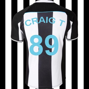 Newcastle Shirt Custom Digital Art, Personalised Football Fan Print, Editable Soccer Fan Gift, High-Res Digital Download for Framing