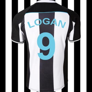 Newcastle Shirt Custom Digital Art, Personalised Football Fan Print, Editable Soccer Fan Gift, High-Res Digital Download for Framing