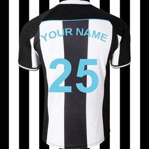Newcastle Shirt Custom Digital Art, Personalised Football Fan Print, Editable Soccer Fan Gift, High-Res Digital Download for Framing