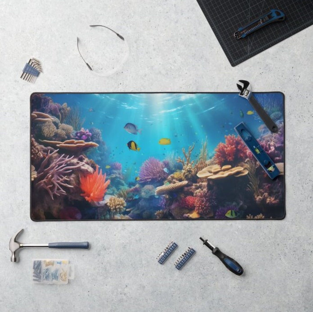 10 Underwater Coral Reef Scenes Desk Mat Office Decor and Etsy