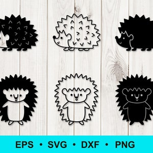 Cute hedgehog SVG, PNG, DXF, eps. Hedgehog clip art. Funny hedgehog cut files for Cricut, Silhouette. Commercial use, digital vector clipart