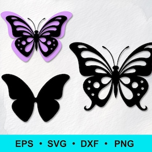 Butterfly SVG, Png, Dxf, pliki Eps. Warstwowe, sylwetki, zarysy plików Butterfly SVG do cięcia laserowego i tworzenia. Clipart Butterfly.