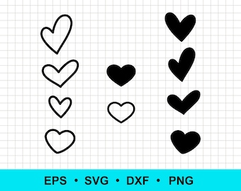 Heart SVG, PNG, DXF, eps files. Love svg. Valentine svg files. Valentines day cut files. Heart silhouette svg. Digital vector clipart.
