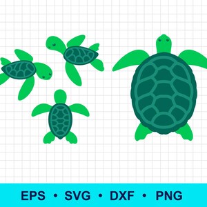 Sea Turtles SVG Files | Layered Designs for Crafting, DIY Projects, and Laser Cutting | Baby turtles clipart | SVG dxf png eps digital file