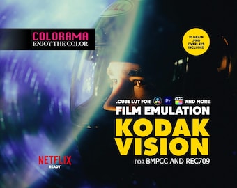 KODAK VISION200T Film Emulation LUT for BMPCC / Rec709 - Professional Color Grading .cube Lut - Cinematic Colors - DaVinci Resolve and more