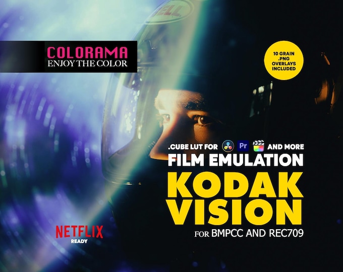 KODAK VISION200T Film Emulation LUT for BMPCC / Rec709 - Professional Color Grading .cube Lut - Cinematic Colors - DaVinci Resolve and more