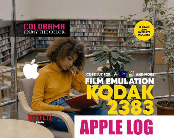 KODAK 2383 Film Emulation LUT for iPhone Apple Log Professional Color Grading .cube Lut - Cinematic Colors - DaVinci Resolve and more