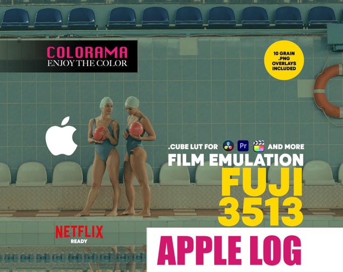 FUJI 3513 Film Emulation LUT for iPhone Apple LOG Professional Color Grading .cube Lut Vintage Cinematic Colors - DaVinci Resolve and more