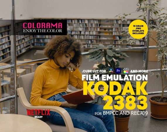 KODAK 2383 Film Emulation LUT for BMPCC and Rec709 - Professional Color Grading .cube Lut - Cinematic Colors - DaVinci Resolve and more