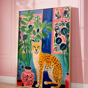 Perfect for girly maximalist apartments, this large wall poster brings trendy home design to life. Will brighten up any space from cute bedroom designs to mid century modern living rooms and vintage kitchens and will be a great addition to any home.