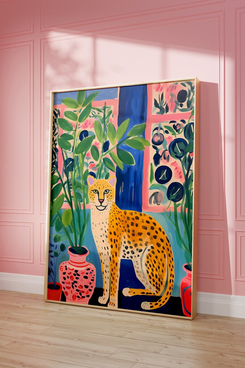 Perfect for girly maximalist apartments, this large wall poster brings trendy home design to life. Will brighten up any space from cute bedroom designs to mid century modern living rooms and vintage kitchens and will be a great addition to any home.