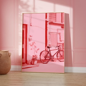 Kyoto Y2K Art mural imprimable esthétique rose imprimé Preppy dortoir décor girly maximaliste décor japonais grand mur art affiche tendance maison design