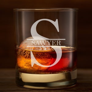 Custom Glass Gifts for Him, Bourbon Glass for Whiskey Drinkers
