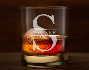 Custom Glass Gifts for Him, Bourbon Glass for Whiskey Drinkers