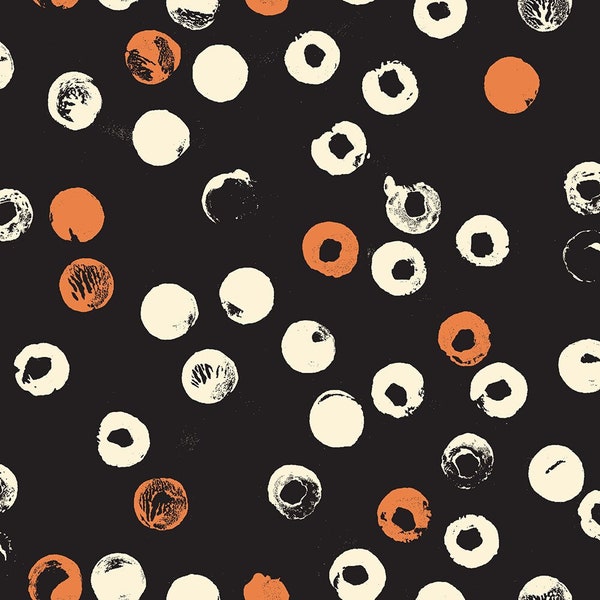 Halloween Hand-Stamped Polka DOT Digital SEAMLESS Repeat PATTERN for Commercial or Personal Use