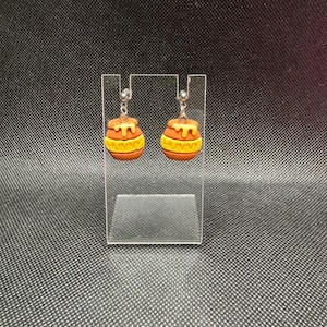 Winnie the Pooh Inspired Hunny Pot Earrings, Cute Honey Jar Stud Dangles, Handmade Clay Earrings, Disney Inspired Gift for Her