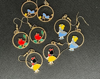 Disney Princess Earrings, Fairytale Jewelry, Gift for Her, Princess Inspired Earrings, Disney Gift, Magical