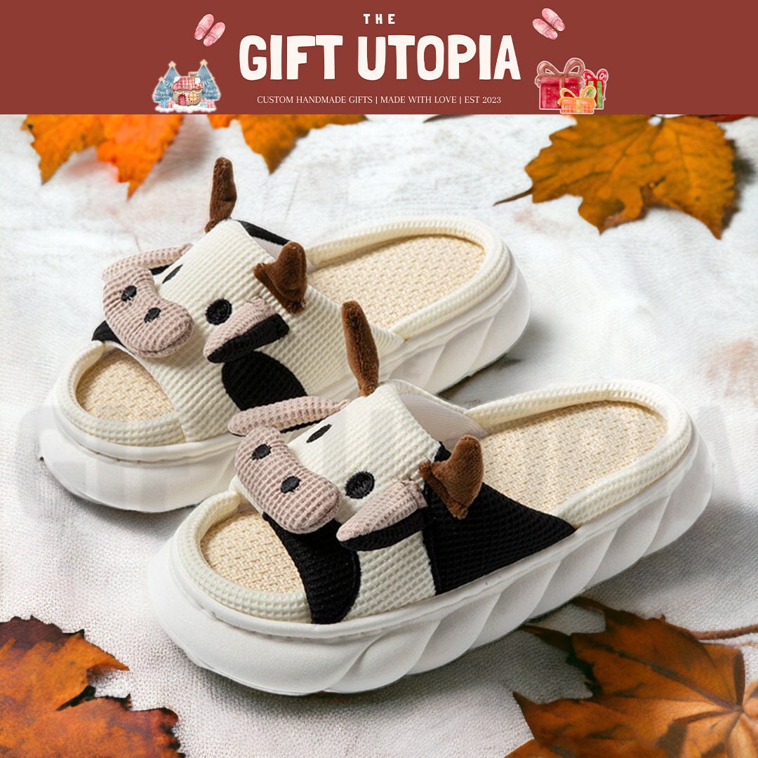 Cute Rabbit on-Slippery Plush Slipper Indoor Winter Warm Slippers for Boys  and Girls Comfortable Cozy