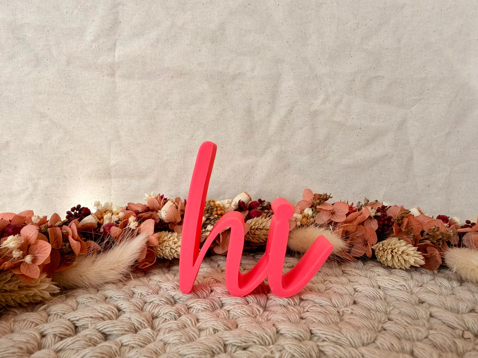 3D Print File *hi Script* Lettering - Etsy