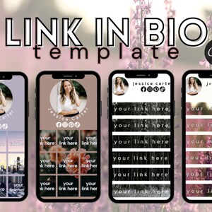 Link in Bio Template for Canva, Landing Page Template, Website Template, Business Website Template