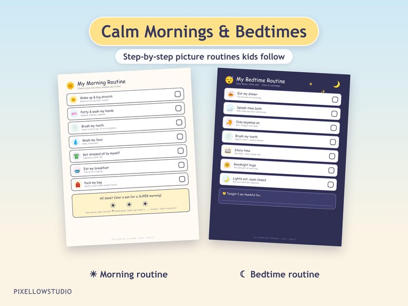 Kids Daily Planner 2026, Routine Chart, Habit Tracker, Kids Aactivities ...