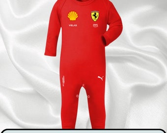 F1 Baby Rompersuit Ferrari F1 Baby  Grand Prix Racing Baby Clothes