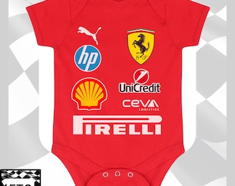 Ferrari F1 Baby Bodysuit: Formula One Cotton Baby Vest